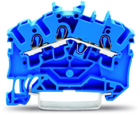 3-wire feed-through terminal, spring-clamp connection, 0.25-4.0 mm², 1 pole, 24 A, 8 kV, blue, 2002-6304