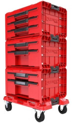 Zestaw skrzynek modułowych 4w1 ( PRO Drawer 3 Toolbox Expert x1 + Pro Drawer 2 Toolbox Expert x2 ) na platformie transportowej P