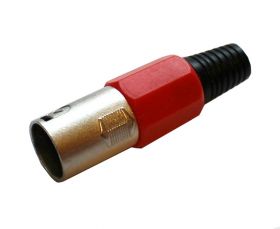 Wtyk XLR na kabel czerwony / 1099