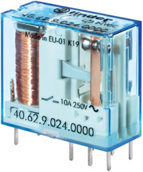 Relay, 2 Form C (NO/NC), 12 V (DC), 220 Ω, 10 A, 400 V (AC), monostable, 40.62.9.012.0000