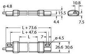 Oświetlenie LED Turck WLS15XDW0220DSC2 biały (D x S) 220 mm x 30.6 mm 1 szt.