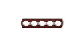 Trend Ramka Pozioma Pięciokrotna Brązowy 4Rh-5