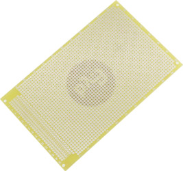 Circuit board, 100 x 160 mm, pitch 2.54 mm, single sided, FR4 epoxy, Cu 35 µm, BYB-3-11H6020