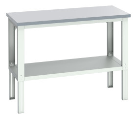Stół warsztatowy szer. 750mm maks. obciążenie: 450kg Podstawowy stoł Blacha stalowa dł. 1500mm wys. 743 → 1140mm