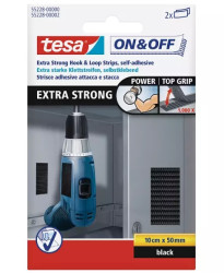 Taśma rzepowa szerokość 10cm, typu: haczyk-pętelka Czarny Tesa długość 50mm