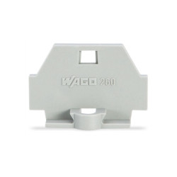 WAGO 260-361 End Plate with Fixing Flange Grey