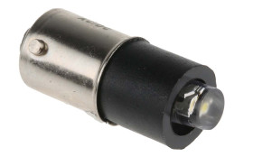 Lampka kontrolna Biały 8-48V ac/dc BA9s LED średnica 4.9mm długość 26mm
