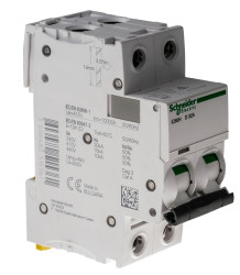 Wyłącznik nadprądowy MCB, Typ D, 2-biegunowy, 32A, 440V, 100 → 133V, na szynę DIN, Schneider Electric, iC60H