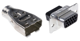 Złącze D-Sub 15-pinowe Proste Montaż na kablu
