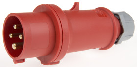 Złącze przemysłowe - zasilające 16A Wtyczka 400 V 4P Męski MENNEKES Czerwony Montaż na kablu IP44