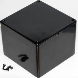 ABS enclosure, (L x W x H) 120 x 120 x 94 mm, black (RAL 9005), IP54, 1591VSBK