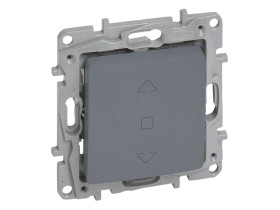 NILOE SELECTION Wyłącznik do bezpośredniego sterowania roletami 10AX stal 762311 LEGRAND