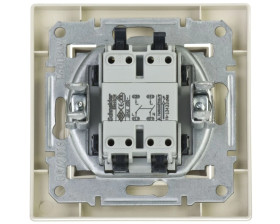 Łącznik Asfora dwubiegunowy kremowy z ramką EPH0200123