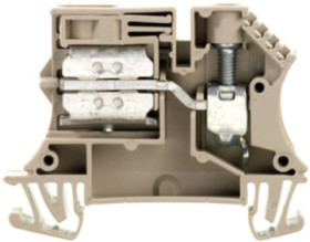 Disconnect/test-disconnect terminal block, screw connection, 1.5-16 mm², 57 A, 6 kV, dark beige, 1010900000