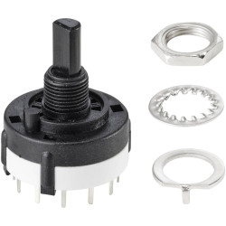TruComponents 783107 Rotary Switch, Panel Mount, 12 pos,Solder, IP40