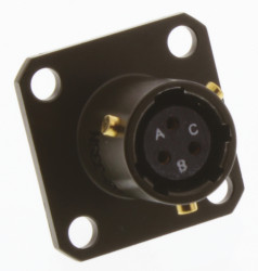 Złącze 3-pinowe Żeński Amphenol Limited Żeński Montaż na kołnierzu MIL-DTL-26482 rozmiar 8