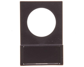 Tabliczka opisowa 38x25mm czarna prostokątna Q25TS-01 046184