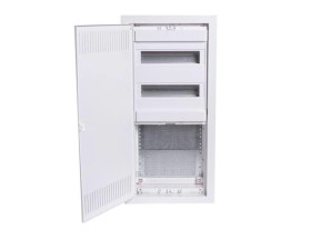 Rozdzielnica multimedialna podtynkowa 306x 674x 87mm IP30 IK06 4x TH, drzwi metalowe wentyl. PMF-C 48-2 - 110711 Noark