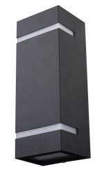 Kinkiet GU10 IP44 IK08 zewnętrzny wodoodporny na wymienne żarówki LED aluminium BRICK 2GU10 GXPS001