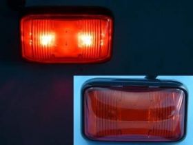 LAMPA 2xLED KW-205R 58x35x19 12-24V RED