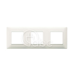 Ramka ozdobna Plana, 2+2+2M, Ivory, 14644.02