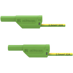 Sch&#xFC;tzinger VSFK 8700/2.5/50/GNGE Safety Test Lead 50cm Green-Yellow 1pc