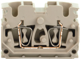 Through terminal block, spring balancer connection, 0.5-2.5 mm², 4 pole, 24 A, 8 kV, dark beige, 1704690000