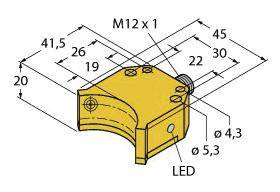Turck Czujnik indukcyjny nie podtynkowy NAMUR NI4-DS20-2Y1X2-H1140