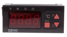 Regulator Temperatury Wł./Wył. 2-Wyjściowy, Uz 24 V Ac/Dc, 77 X 35Mm