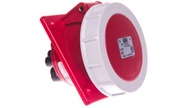 Gniazdo Tablicowe Skośne 32A 4P 400V /80X97/ Czerwone Ip67 4242-6F78