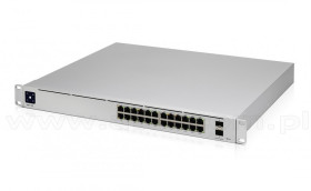 Ubiquiti USW-Pro-24-PoE, Switch zarządzalny, 24x 10/1000 RJ-45, 2x 10G SFP+, PoE+, 19"
