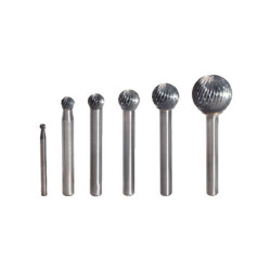 KS Tools 515.3281 Hard Metal Ball Milling Burr Form D, 3mm