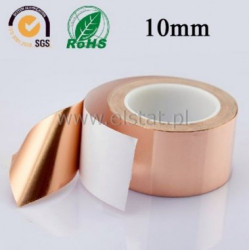 Taśma miedziana EMI z klejem 10mm. 25um/30m
