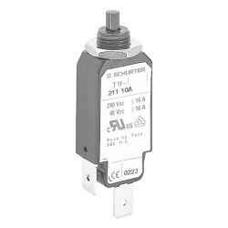 Schurter 4400.0003 RCCB Thermal Single-Pole Switch, Quick Reset, 1 piece.