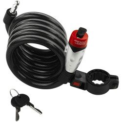 Burg Wächter 34110 1650 180 REFLEX Spiral Cable Lock 180 cm Reflective