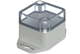 Obudowa Poliwęglan szerokość zew. 44,8 mm długość zew. 44,8 mm wys. zew. 40,1 mm Bopla IP66, IP68 Jasnoszary