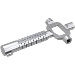 BASI 668NK Universal Key Silver, Versatile Socket Wrench for Construction