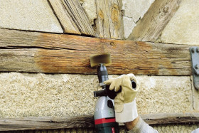 Szczotka do nadawania struktury drewna fi 80mm szerokość szczeciny 35mm trzpień 8mm WF2265000