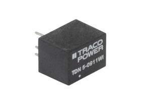 Przetwornica DC-DC, 5W, Uwe 4,5 → 13,2 V DC, Uwy 5V dc, Iwy 1A Nie, TRACOPOWER Nie