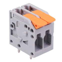 2604-1102 WAGO 2-Way 5mm Push-In PCB Terminal Block 4mm² 32A