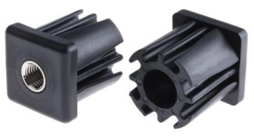 Wkładka gwintowana do rury, profil: Kwadrat, 50 x 50 x 55mm, M16