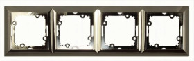 OPAL Ramka poczwórna chrom Ra-4Op