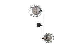 Kinkiet Loftowy Nowoczesny 2Xe27 Solo Black/Gold