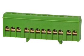 Listwa ochronna 12-modułowa 12x16mm2 zielona IP20