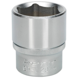 Sealey S1228 Walldrive Socket 28mm 1/2"sq Drive