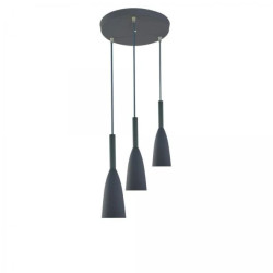 Lampa wisząca Solin 3 szara 3xE27 Light Prestige