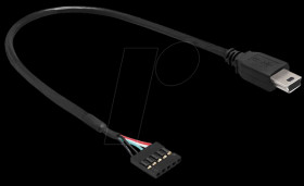 83170 USB pin header 5pin &gt; USB mini plug, 30cm