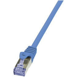 LogiLink CQ3046S RJ45 Patch Cable CAT 6A S/FTP 1.5m Blue Flame-Retardant