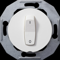 WDE011006 Off switch, with central plate, white, Renova