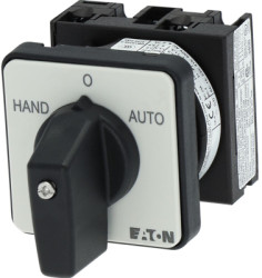 Changeover switch, rotary actuator, 1 pole, 20 A, (W x H x D) 48 x 48 x 76 mm, flush mounting, 019872